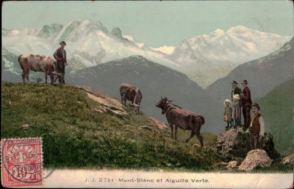 Mont Blanc et Aiguille Verte Vorderseite
