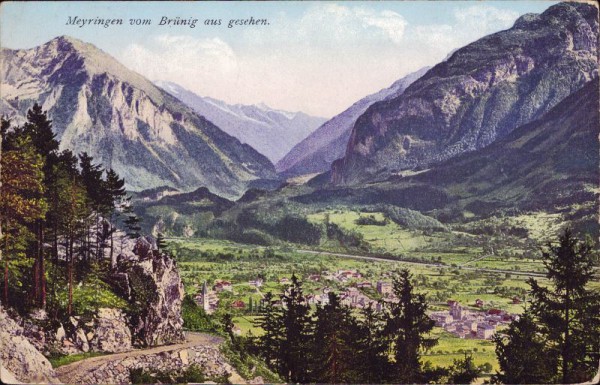 Meiringen vom Brünig aus gesehen