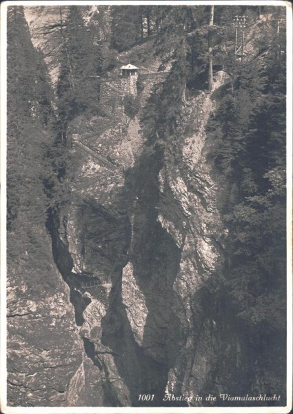 Alpstein in die Viamalaschlucht Vorderseite