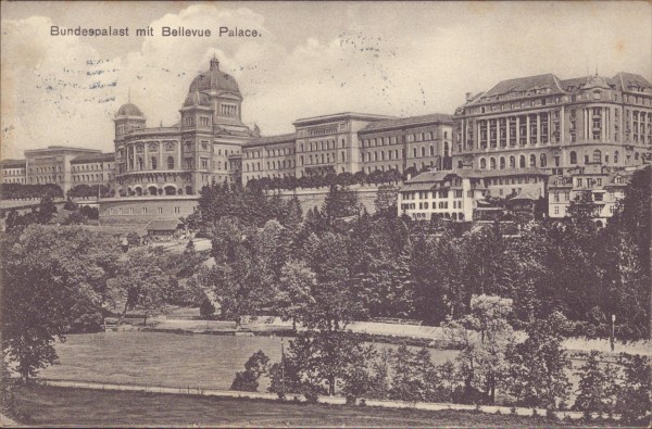 Bundespalast mit Bellevue Palace, Bern Vorderseite