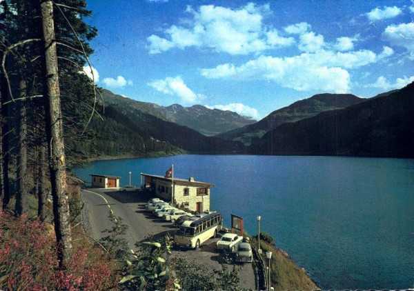 Marmorera-See am Julierpass gegen Piz Grevasalvas Vorderseite