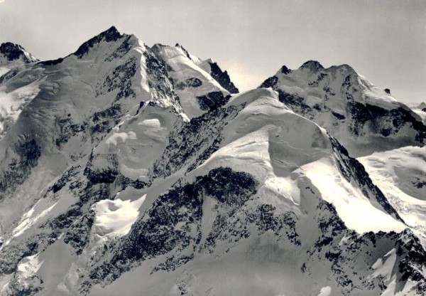 Piz Bernina, Piz Morteratsch und Piz Roseg Vorderseite