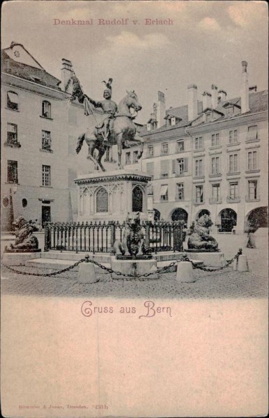 Denkmal Rudolf v. Erlach Gruss aus Bern Vorderseite