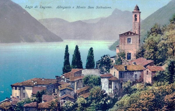 Lago di Lugano, Albogasio e Monte San Salvatore. 1911 Vorderseite