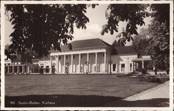 Baden - Baden. Kurhaus Vorderseite