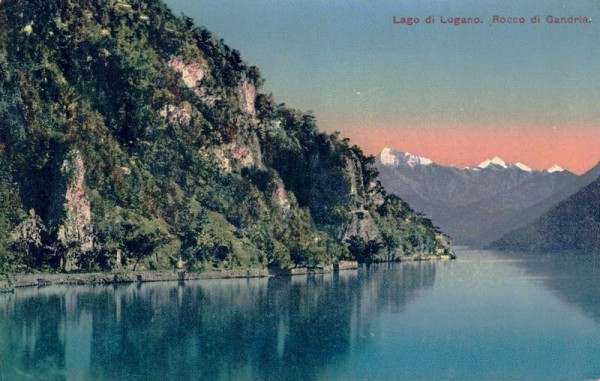 Lago di Lugano. Rocco di Gandria. Vorderseite