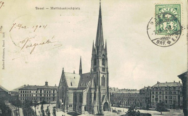 Basel, Matthäuskirchplatz Vorderseite