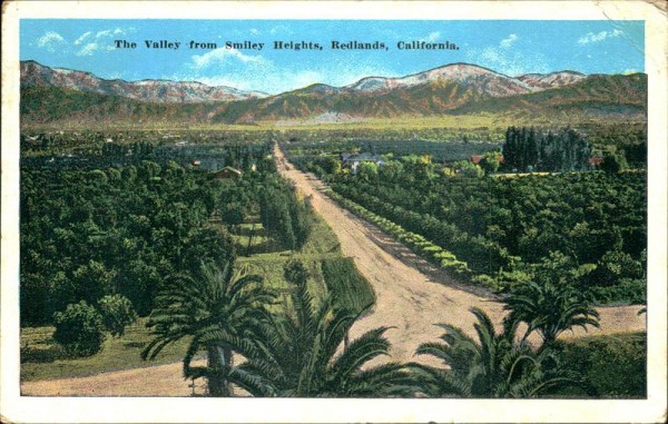 The Valley from Smiley Heights,Readlands,California Vorderseite