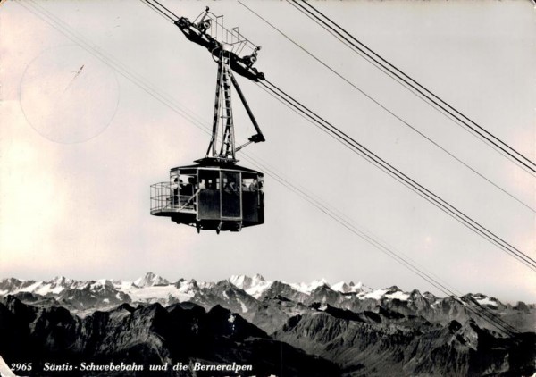 Säntis- Schwebebahn und die Berneralpen Vorderseite