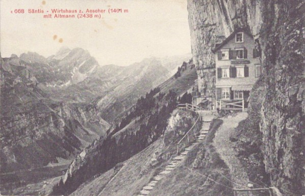 Säntis - Wirtshaus zum Aescher mit Altmann