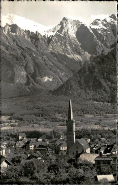 Bad Ragaz mit Falknis  Vorderseite