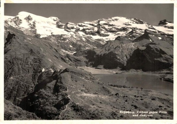 Engelberg. Trübsee gegen Titlis und Jochpass Vorderseite