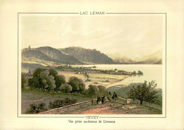 Vue prise au-dessus de Corseaux,Vevey,  Lac Léman Vorderseite