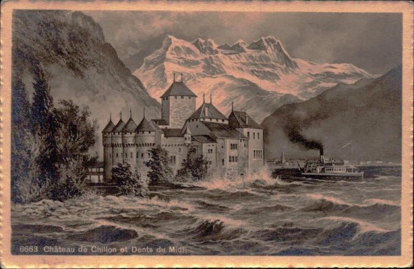 Château de Chillon et Dents du Midi Vorderseite