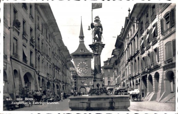 Bern, Zeitglocken und Zähringbrunnen Vorderseite