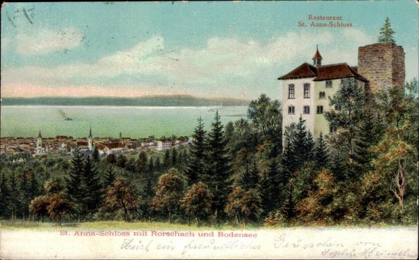 St. Anna-Schloss mit Rorschach und Bodensee Vorderseite