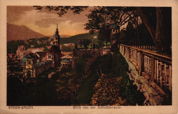 Blick von der Schlossterrasse, Baden-Baden