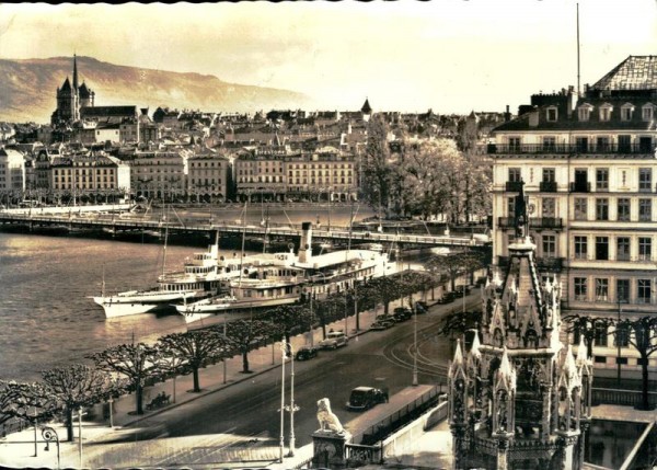 Genève, Pont du Mont Blanc Vorderseite