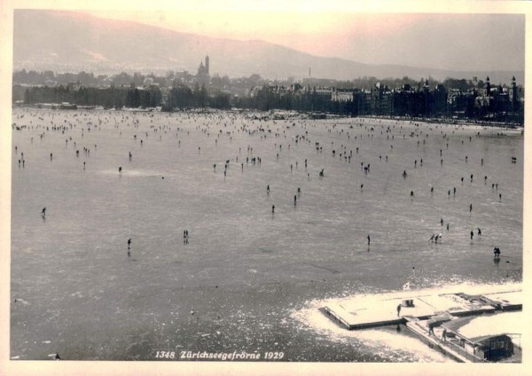 Zürichseegefrörne 1929 Vorderseite