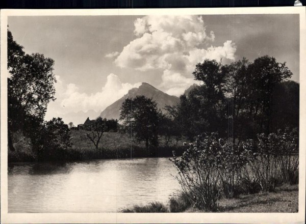 Bad Ragaz. Giessenparksee Vorderseite