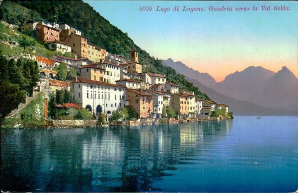 Lago di Lugano. Gandria verso la Val Solda Vorderseite
