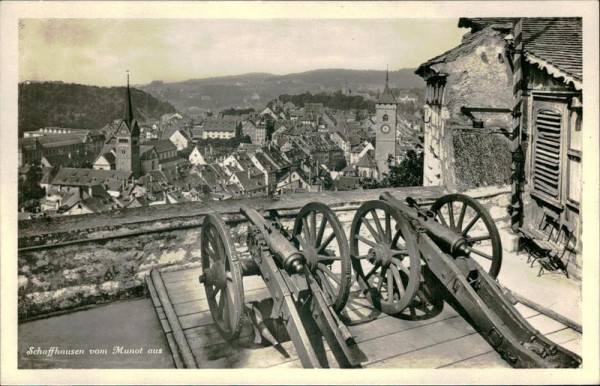 Schaffhausen vom Munot aus. Vorderseite