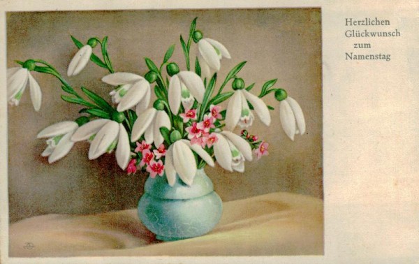 Herzlichen Glückwunsch zum Namenstag Vorderseite