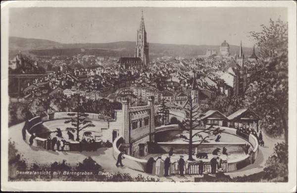 Bern - Generalansicht mit Bärengraben