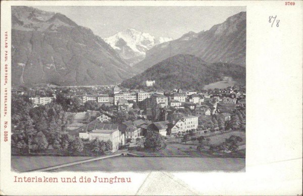 Interlaken und die Jungfrau Vorderseite