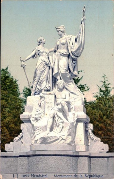 Neuchâtel, Monument de la République Vorderseite