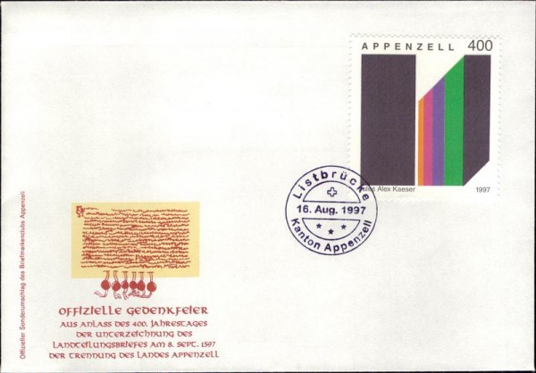 Gedenkfeier Landteilung 1997 Vorderseite