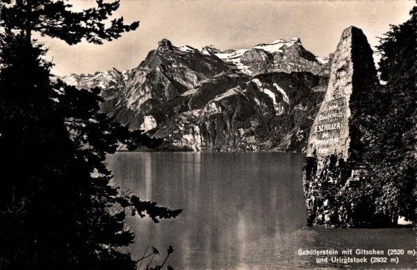 Schillerstein mit Glitschen und Urirotstock Vorderseite