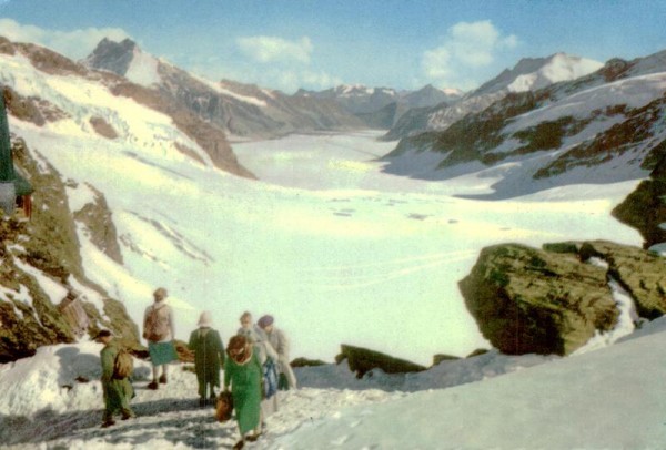 Jungfraujoch mit Aletschgletscher Vorderseite