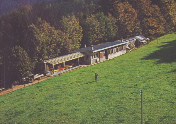 Ski- und Ferienhaus, Bergrestaurant Oberegg, Fischenthal ZH  -  Flugaufnahmen Vorderseite