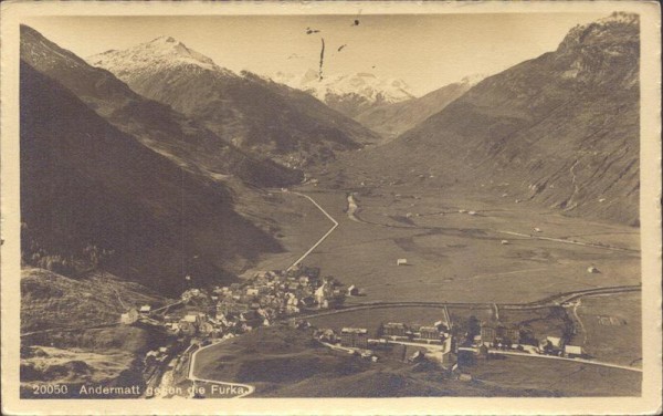 Andermatt gegen die Furka. Vorderseite