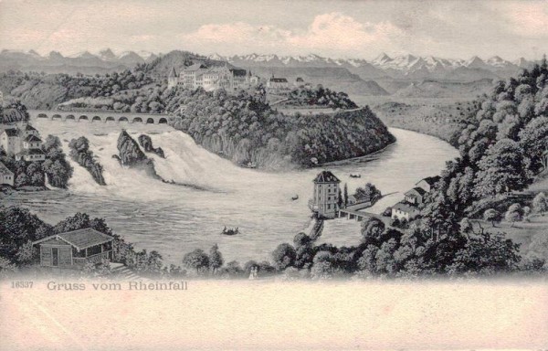 Gruss vom Rheinfall Vorderseite