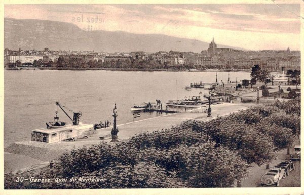 Genève. Quai du Mont-Blanc. 1932 Vorderseite