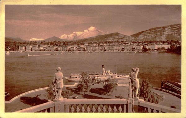 Genf und die Alpen Vorderseite