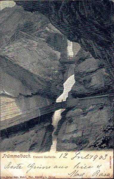 Trümmelbach. Untere Gallerie Vorderseite