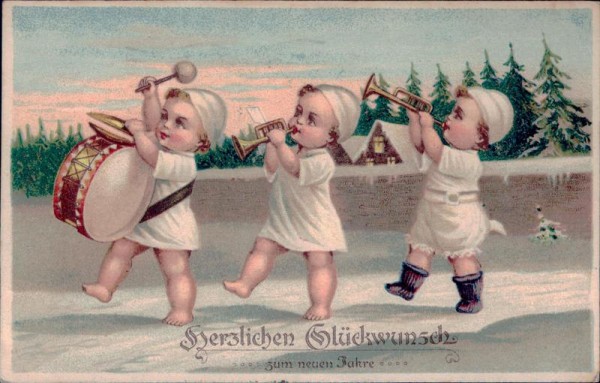 Glückwunsch zum neuen Jahre Vorderseite