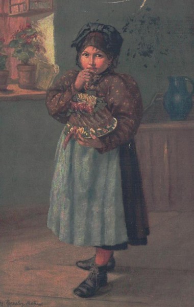 Mädchen mit Blumen Vorderseite