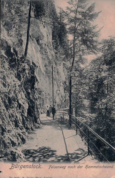 Bürgerstock, Felsenweg nach der Hammetschwand Vorderseite