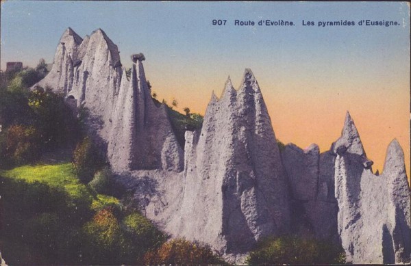 Route d'Evolène, les pyramides d'Euseigne Vorderseite
