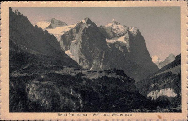 Reuti-Panorama, Well und Wetterhorn, Hasliberg Vorderseite