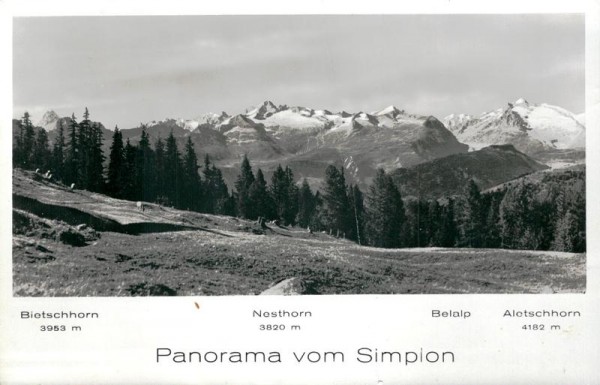 Panorama vom Simplon Vorderseite