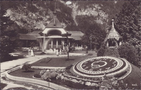 Interlaken - Kursaal mit Blumenuhr