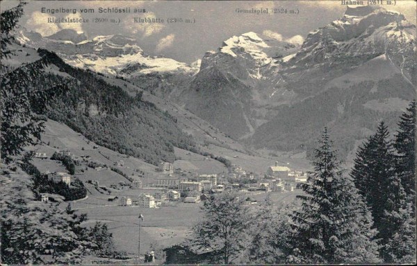 Engelberg vom Schlössli aus. Vorderseite