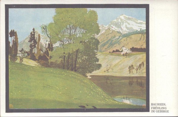 Bauriedl, Frühling im Gebirge Vorderseite