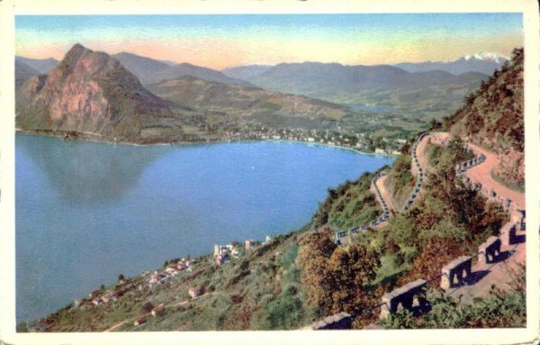 Lugano. Panorama e Monte S. Salvatore e Monte Rosa Vorderseite