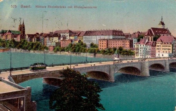 Mittlere Rheinbrücke, Basel Vorderseite